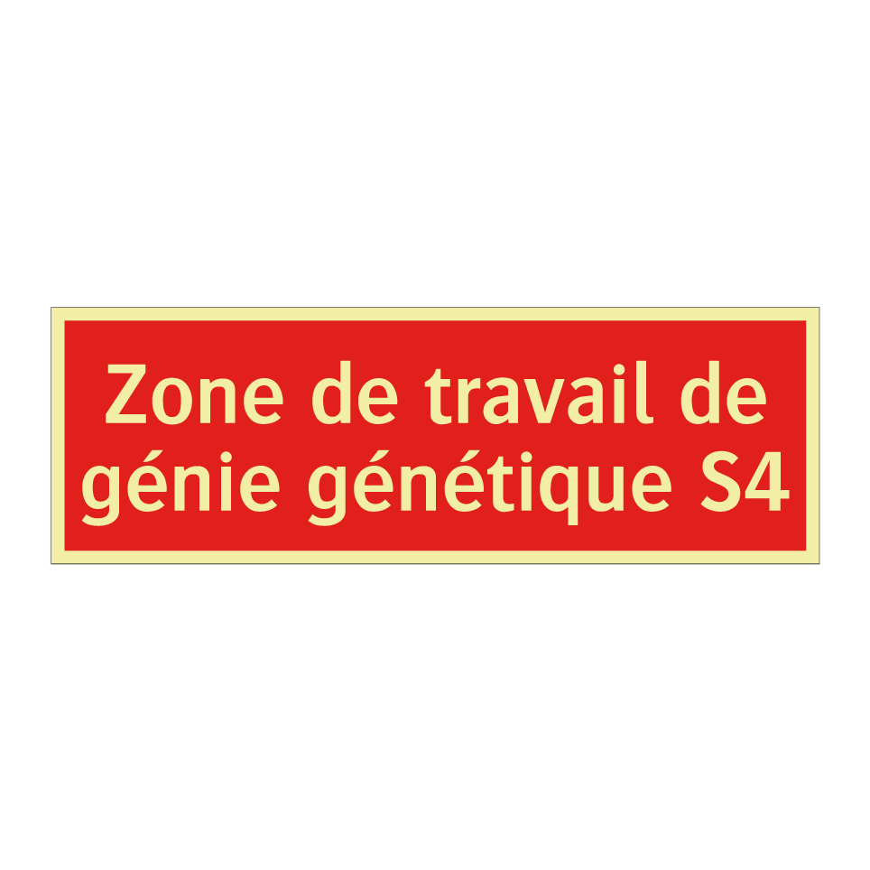 Zone de travail de génie génétique S4