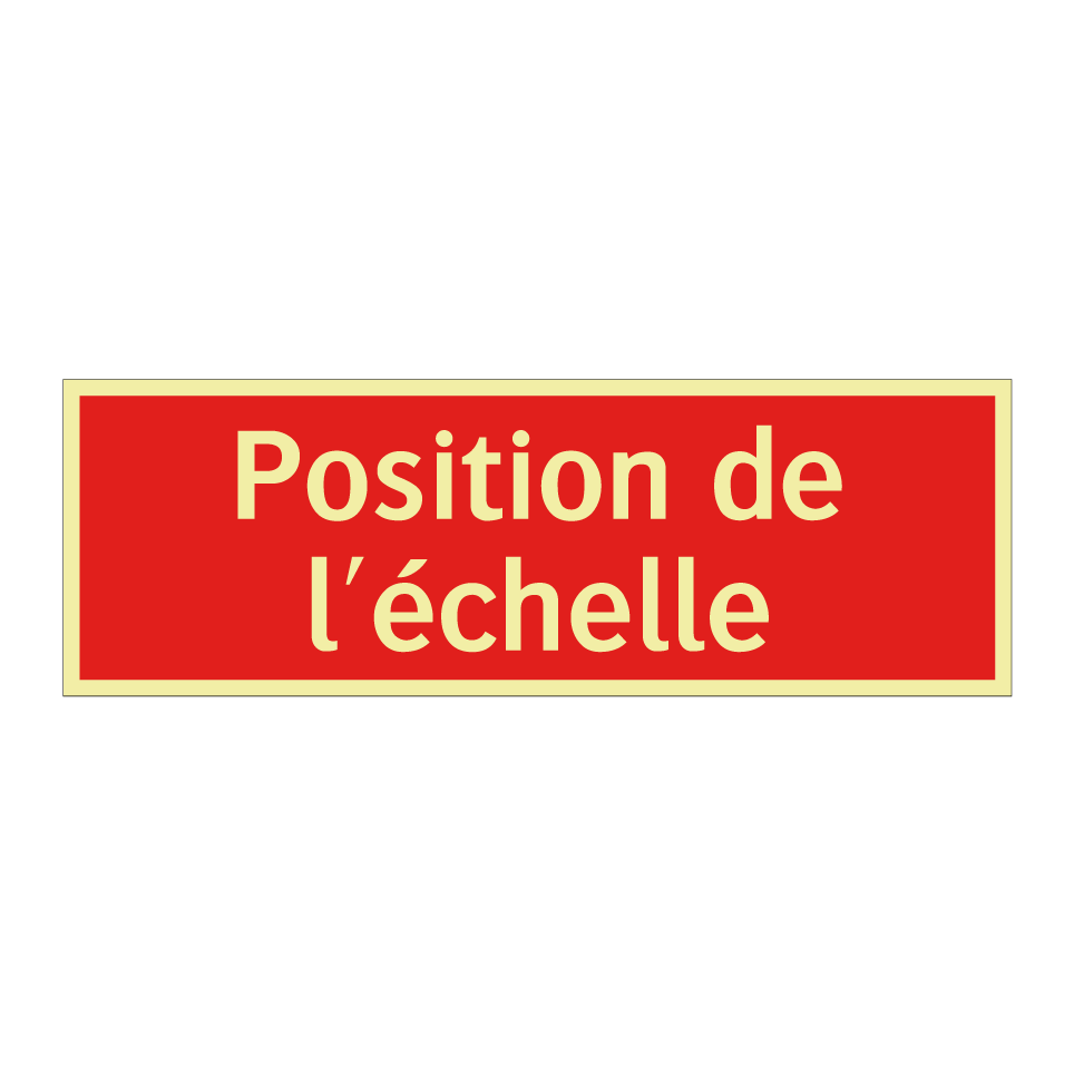 Position de l'échelle