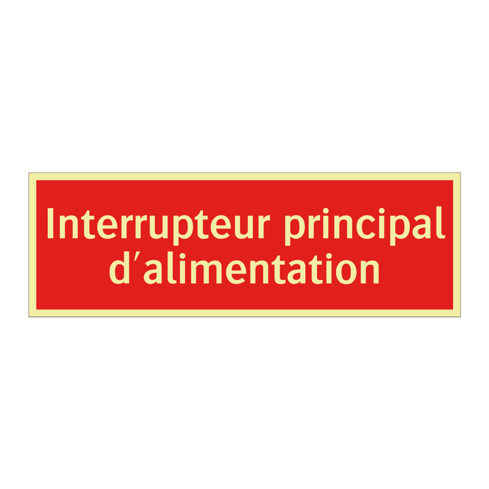 Interrupteur principal d'alimentation