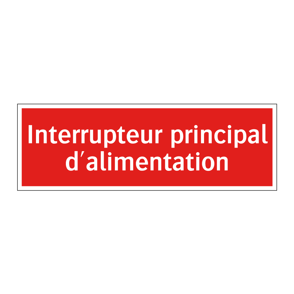 Interrupteur principal d'alimentation