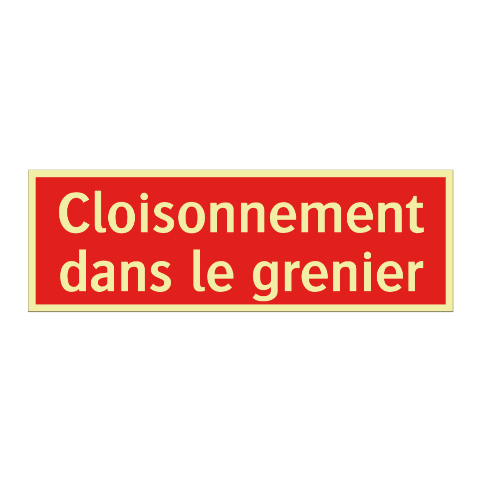 Cloisonnement dans le grenier