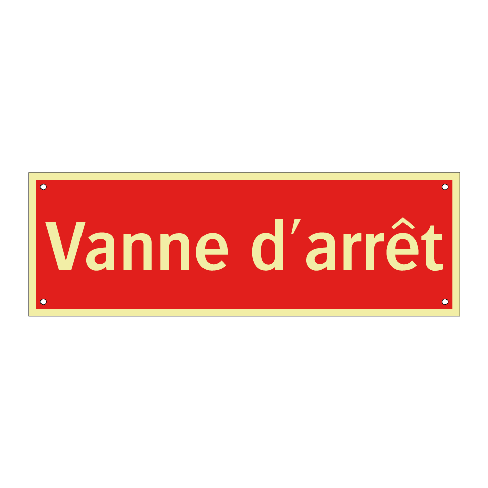 Vanne d'arrêt
