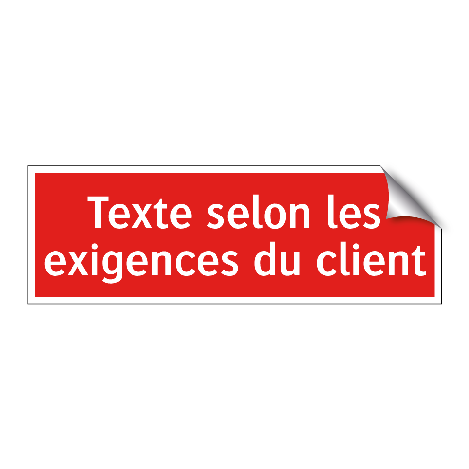 Texte selon les exigences du client