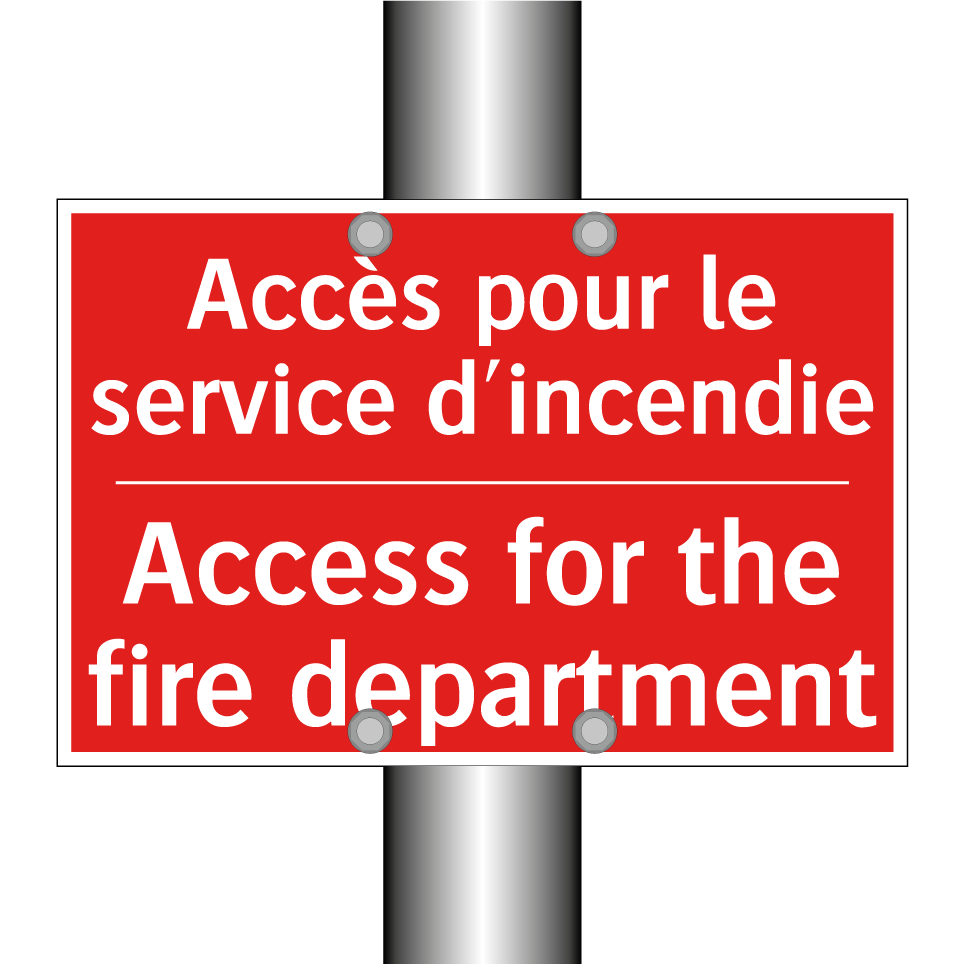 Accès pour le service d'incendie /.../ - Access for the fire department
