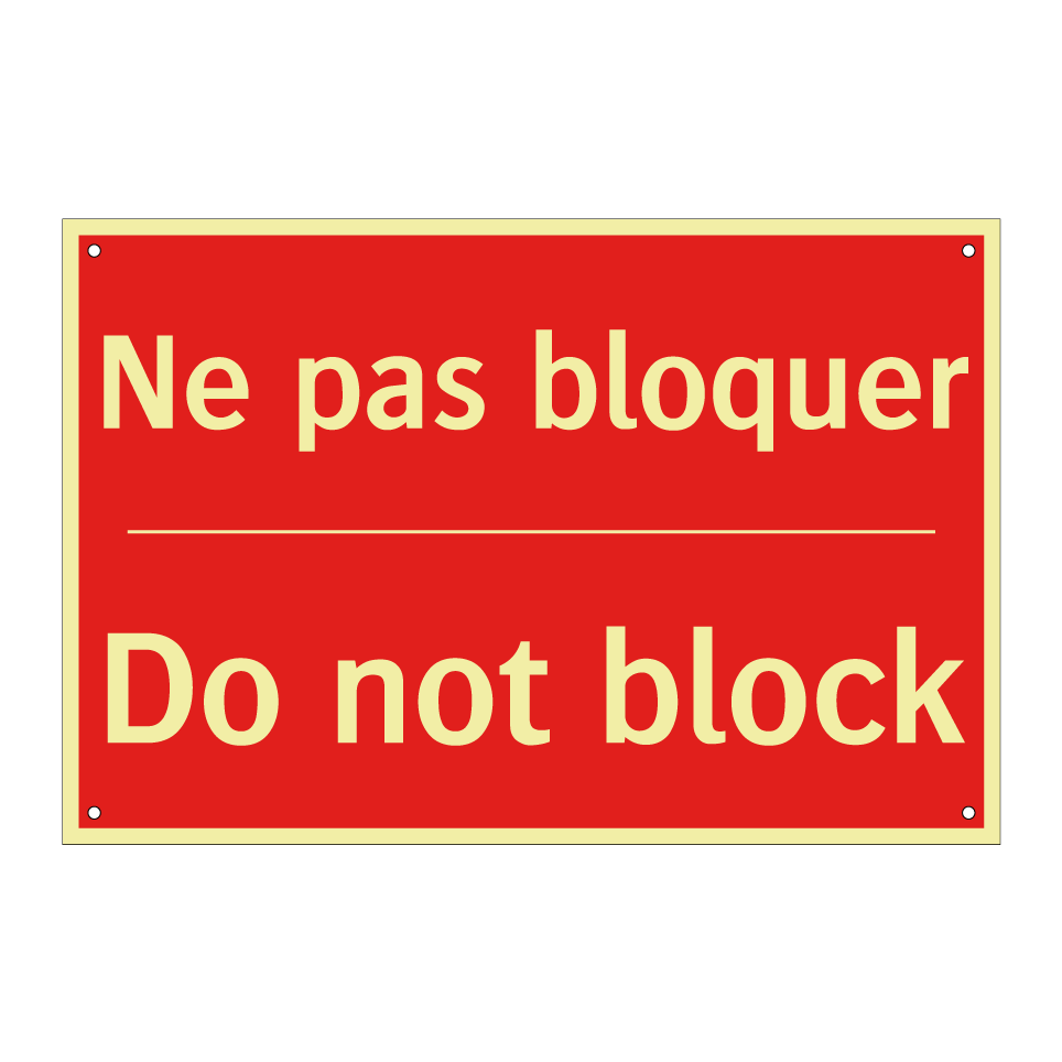 Ne pas bloquer - Do not block