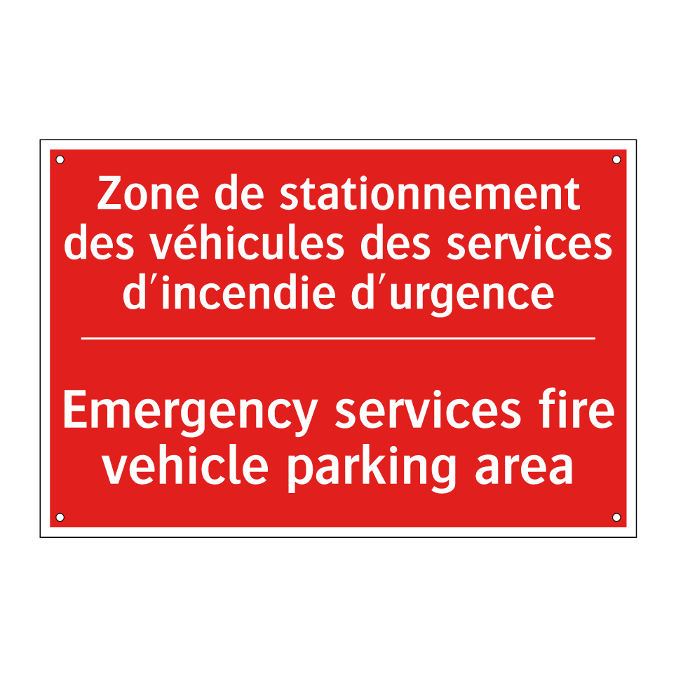 Zone de stationnement des véhicules /.../ - Emergency services fire vehicle /.../