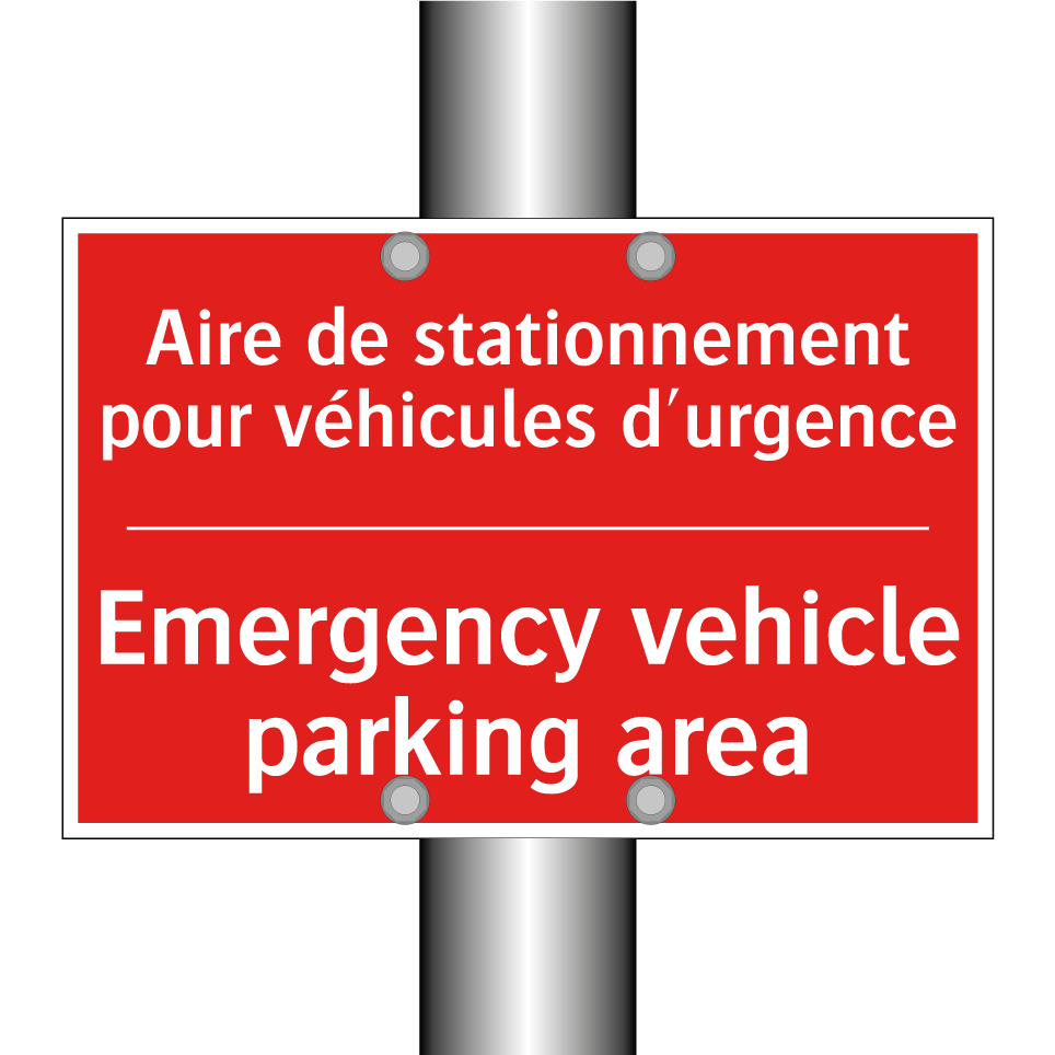 Aire de stationnement pour véhicules /.../ - Emergency vehicle parking area