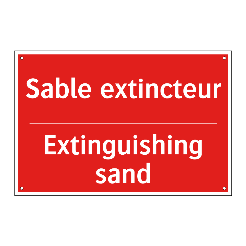 Sable extincteur - Extinguishing sand