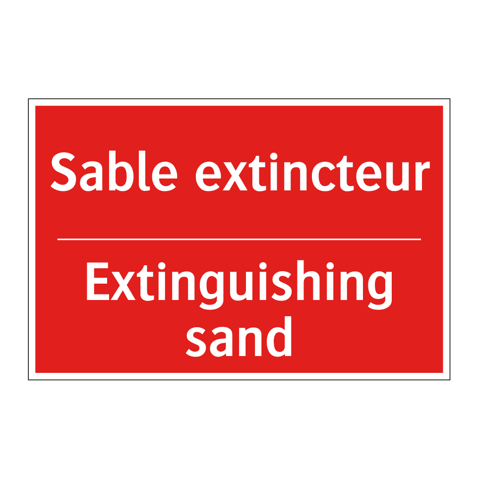 Sable extincteur - Extinguishing sand