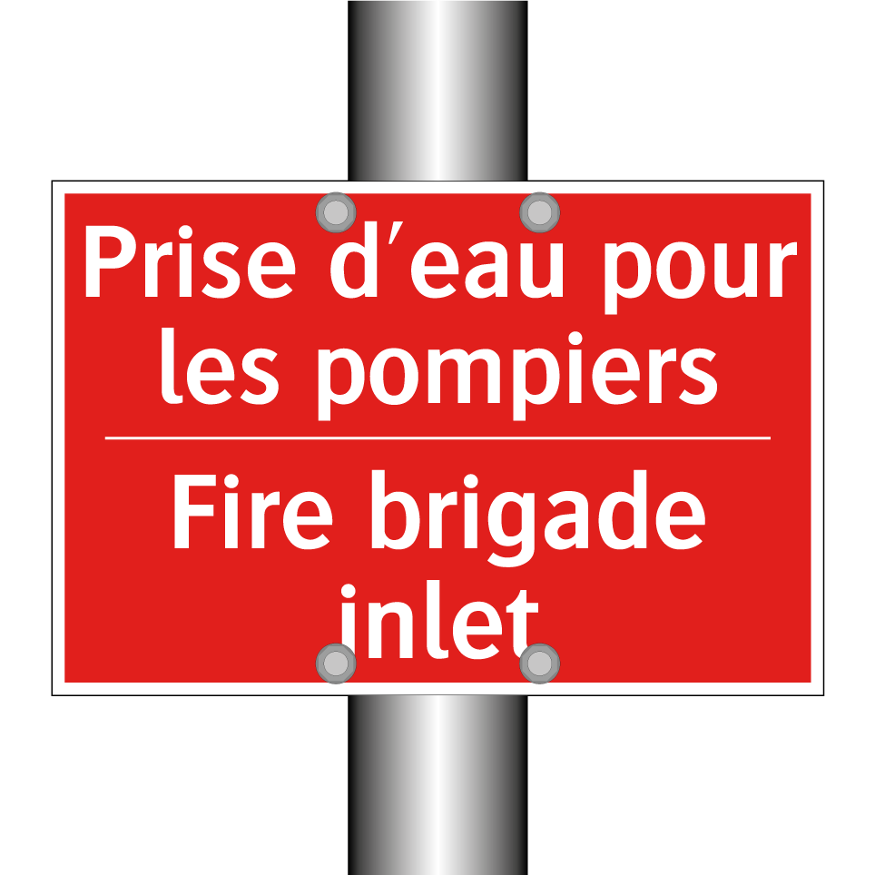 Prise d'eau pour les pompiers - Fire brigade inlet