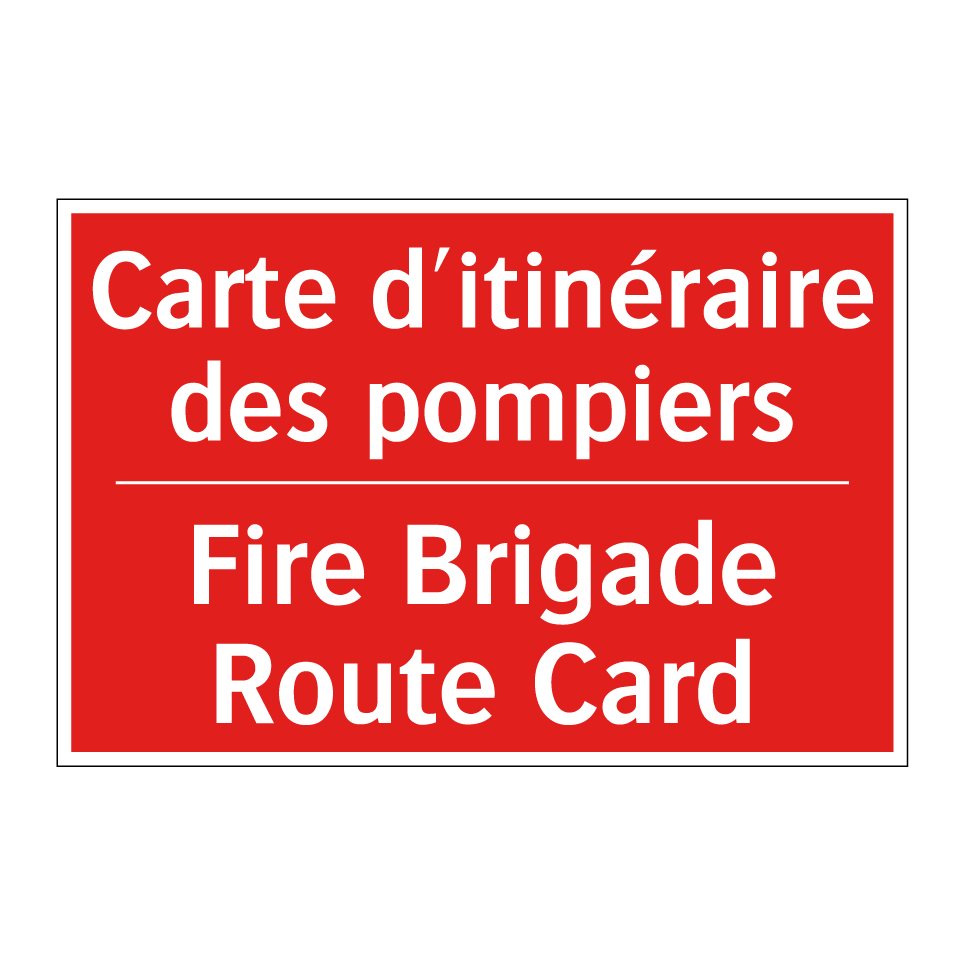 Carte d'itinéraire des pompiers /.../ - Fire Brigade Route Card