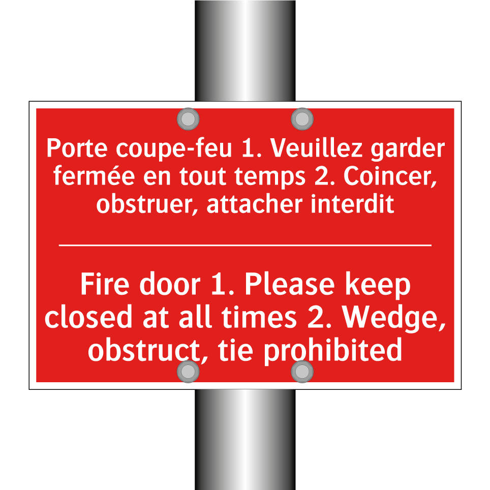 Porte coupe-feu 1. Veuillez garder /.../ - Fire door 1. Please keep closed /.../