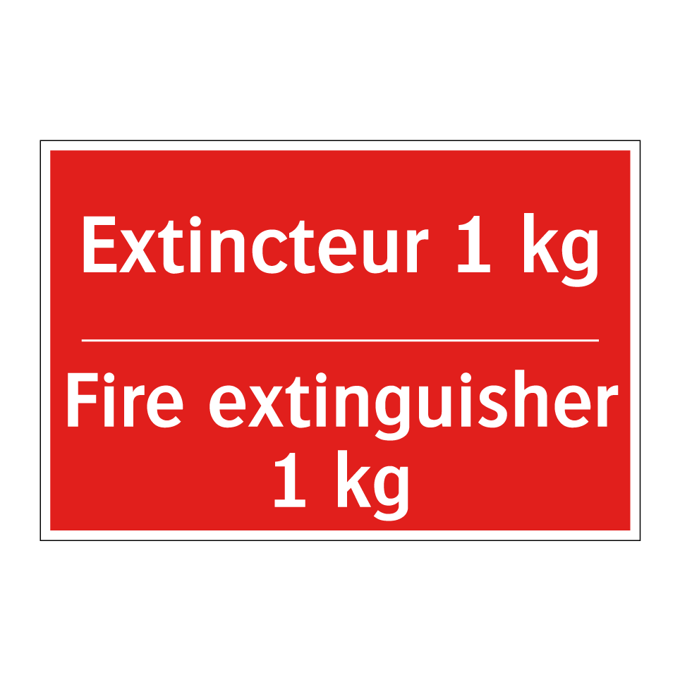 Extincteur 1 kg - Fire extinguisher 1 kg