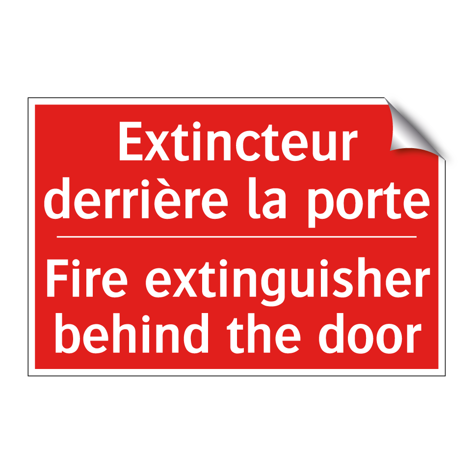 Extincteur derrière la porte - Fire extinguisher behind the door /.../
