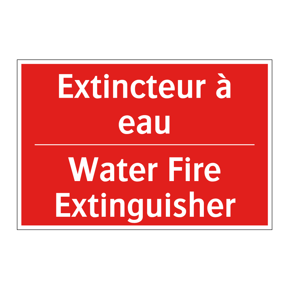 Extincteur à eau - Water Fire Extinguisher
