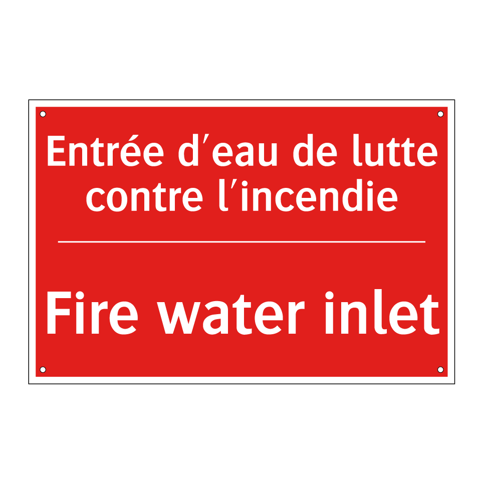 Entrée d'eau de lutte contre l'incendie /.../ - Fire water inlet