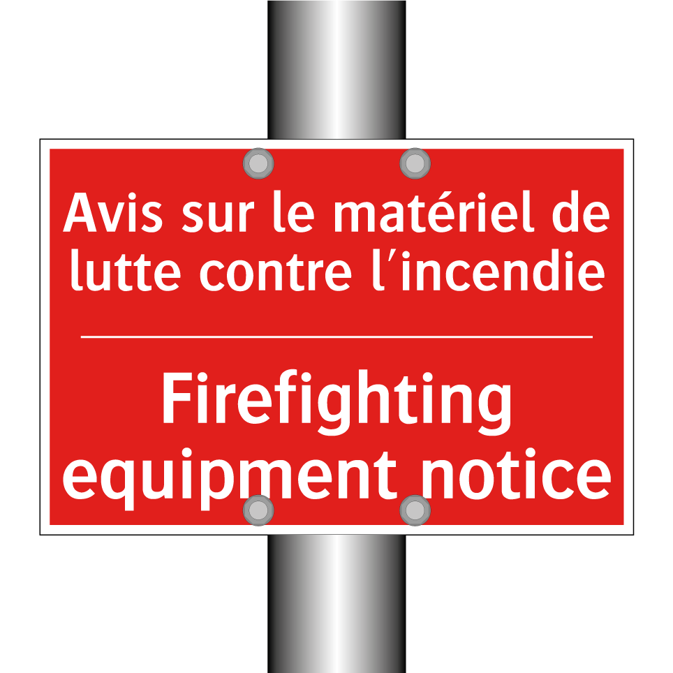 Avis sur le matériel de lutte /.../ - Firefighting equipment notice
