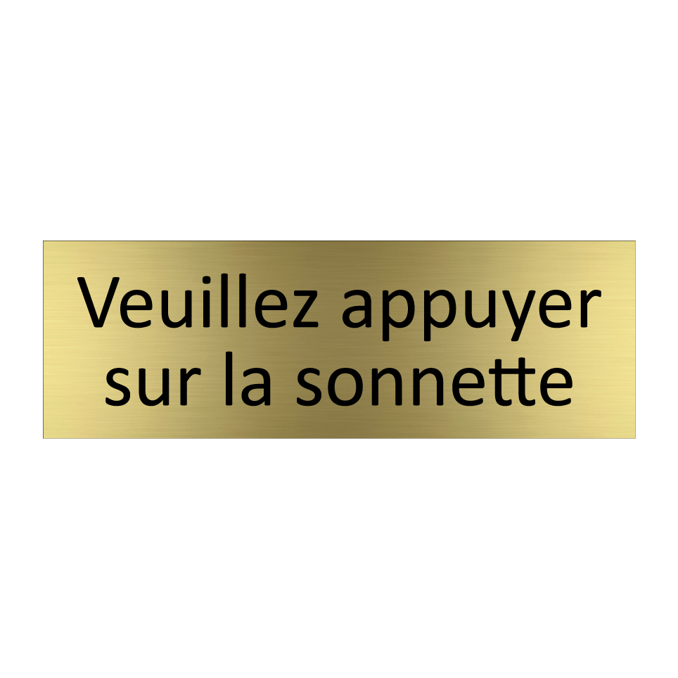 Veuillez appuyer sur la sonnette