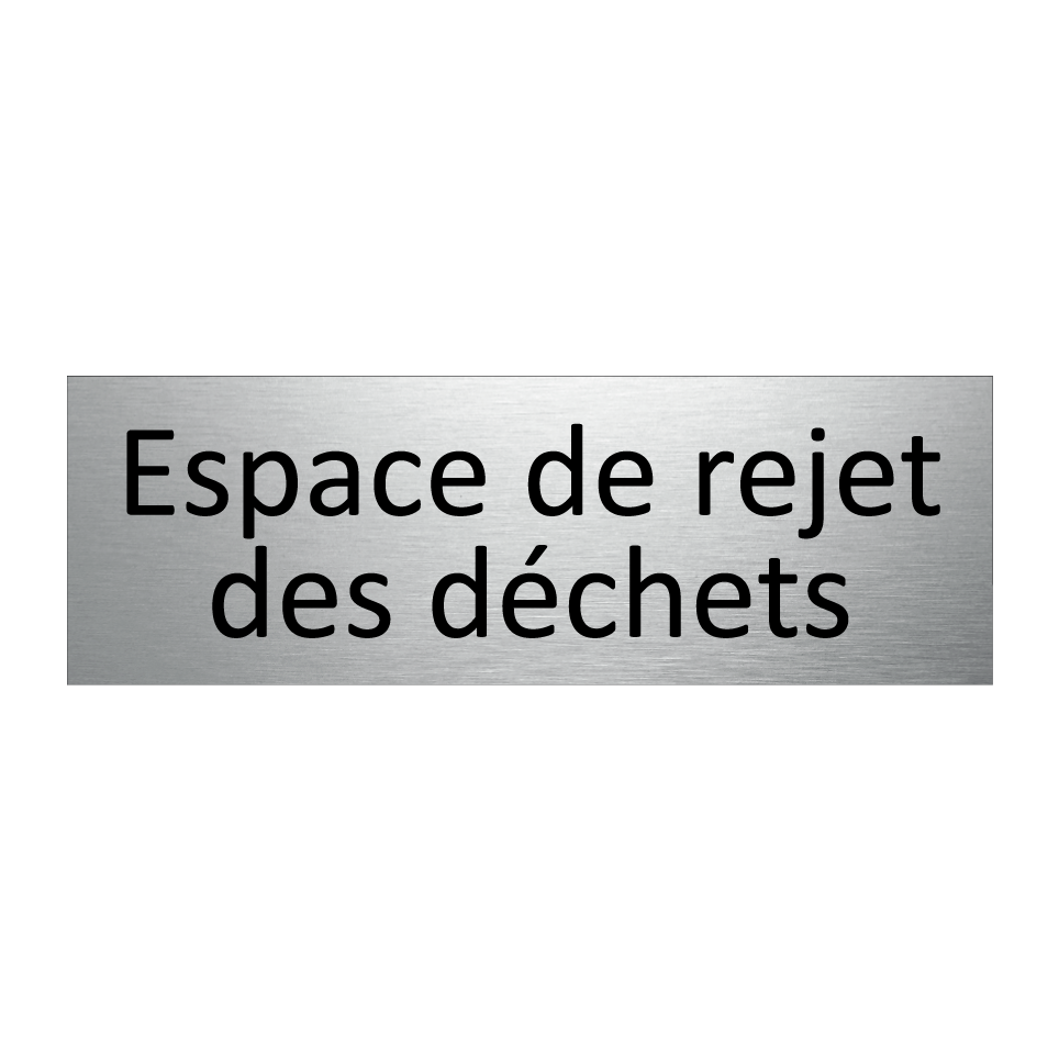 Espace de rejet des déchets