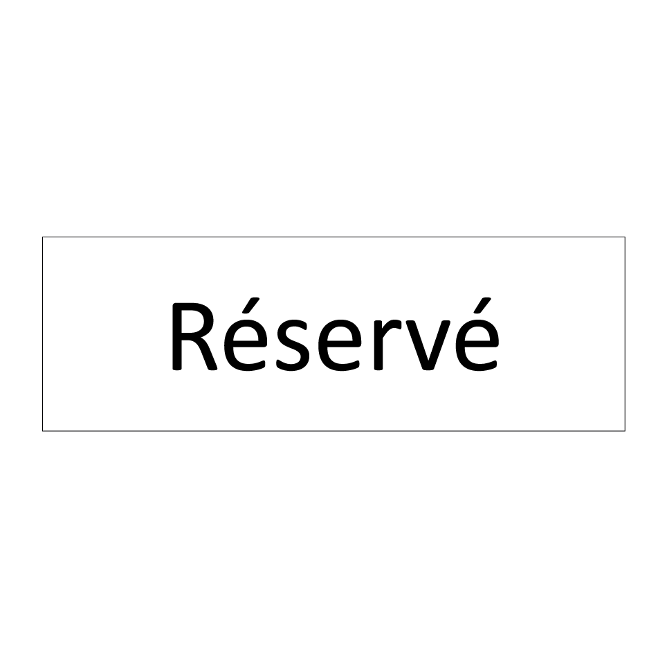 Réservé & Réservé & Réservé & Réservé & Réservé & Réservé