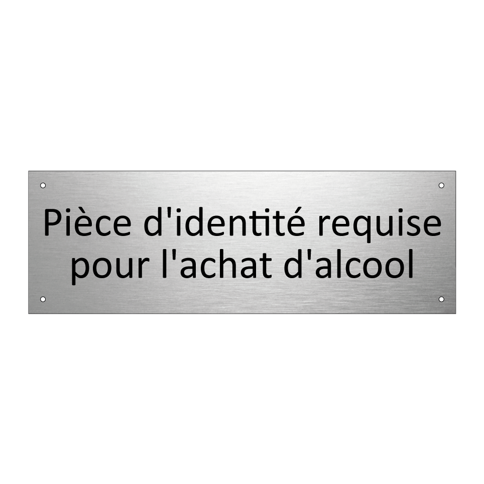 Pièce d'identité requise pour l'achat d'alcool
