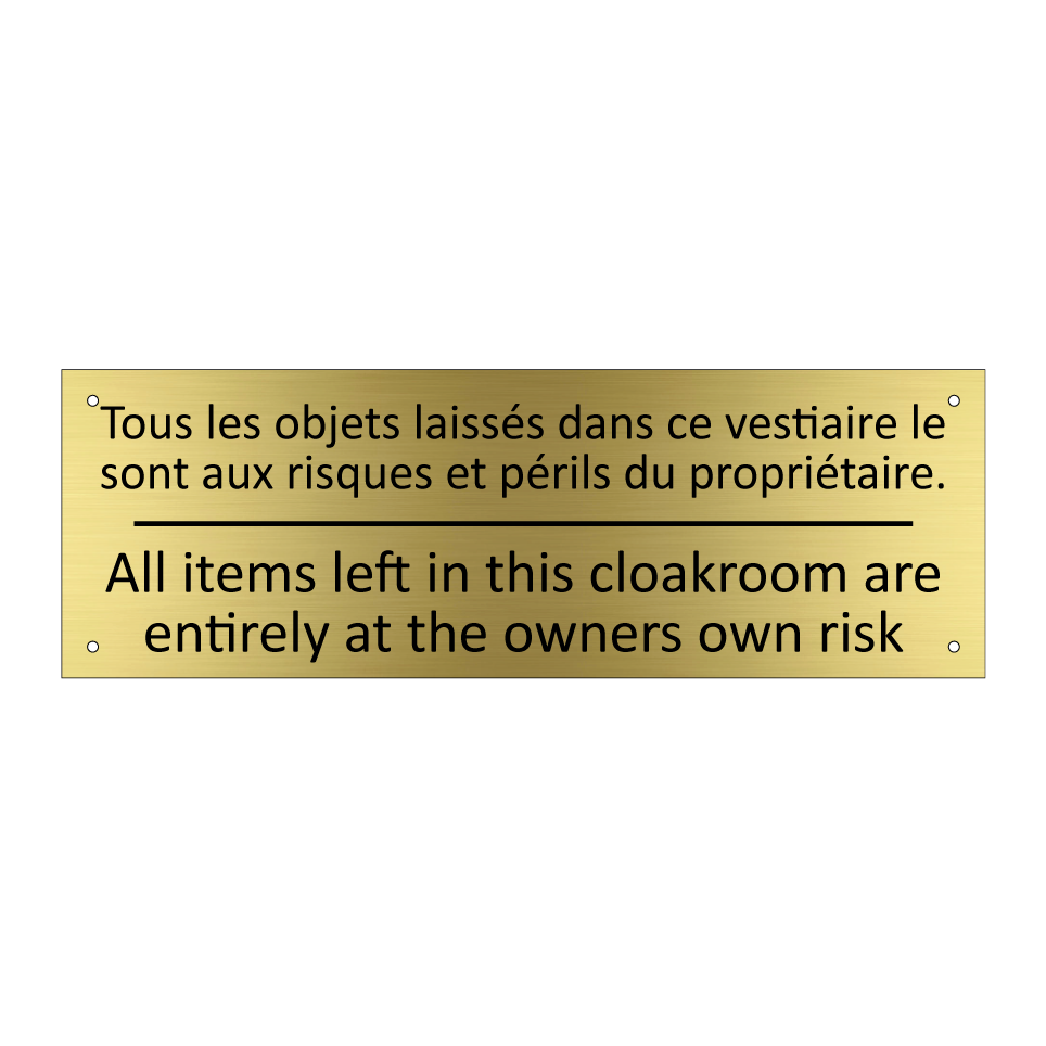Tous les objets laissés dans ce  /.../ - All items left in this cloakroom  /.../