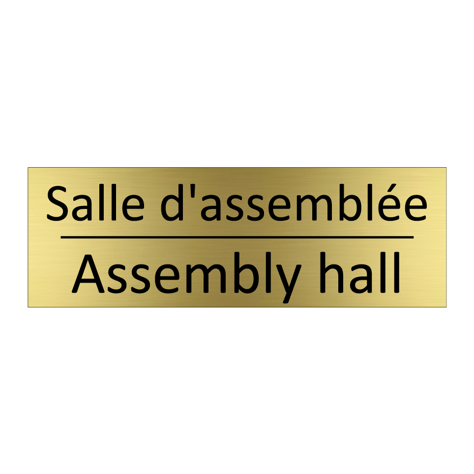 Salle d'assemblée - Assembly hall
