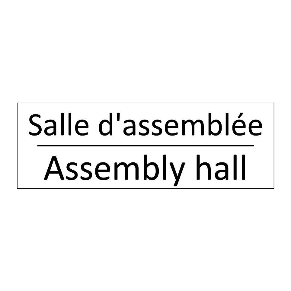 Salle d'assemblée - Assembly hall