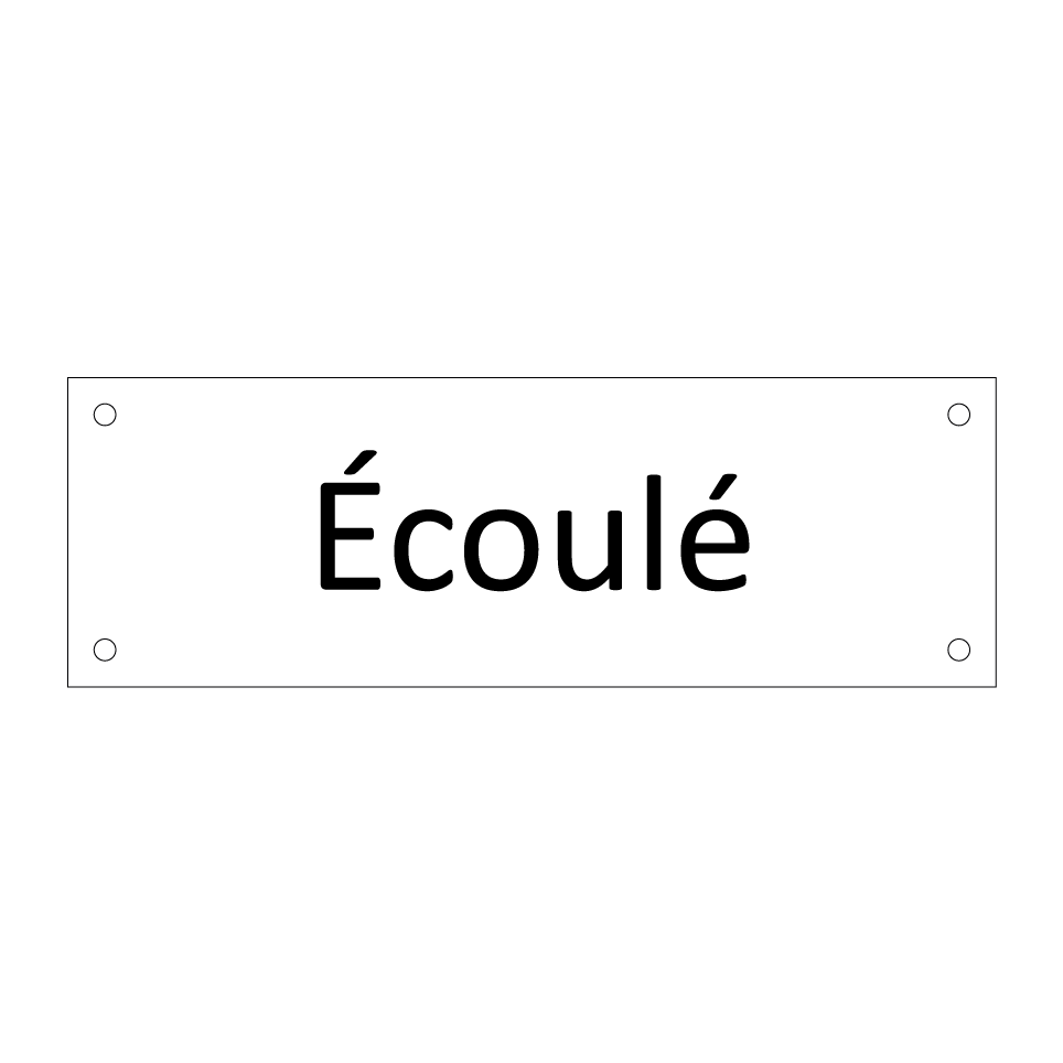 écoulé & écoulé & écoulé