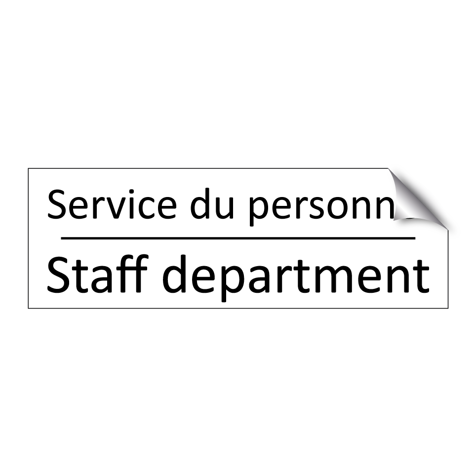 Service du personnel - Staff department