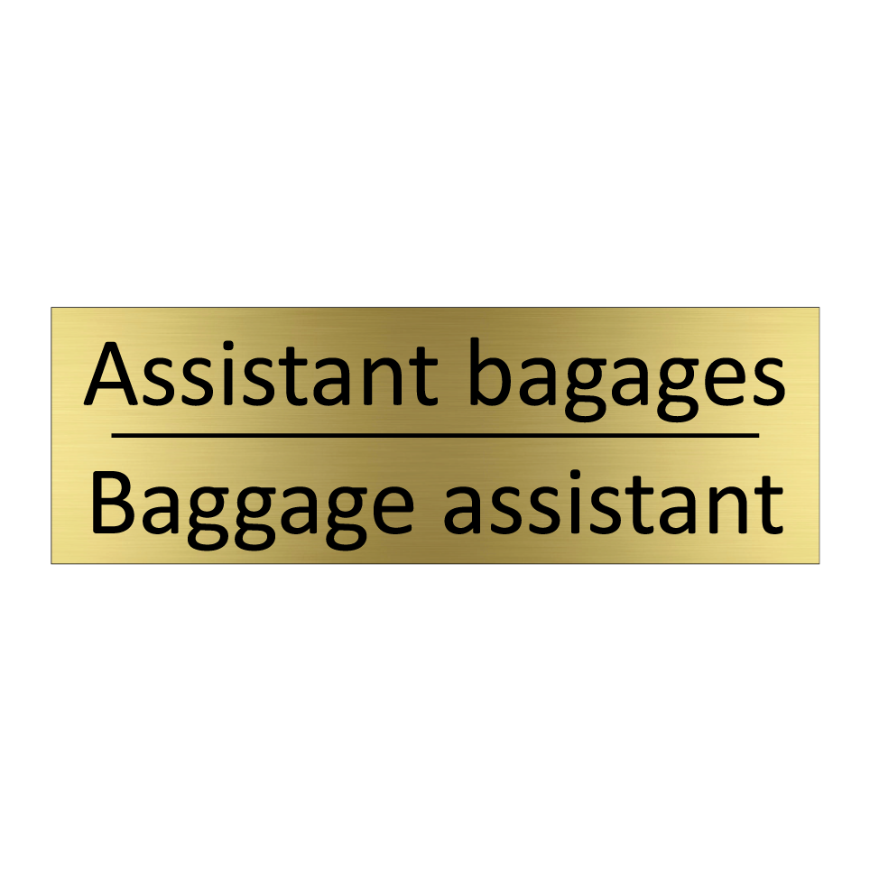 Assistant bagages - Baggage assistant