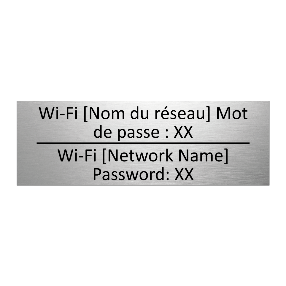 Wi-Fi [Nom du réseau] Mot de passe  /.../ - Wi-Fi [Network Name] Password:  /.../