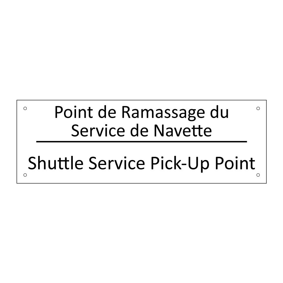 Point de Ramassage du Service  /.../ - Shuttle Service Pick-Up Point