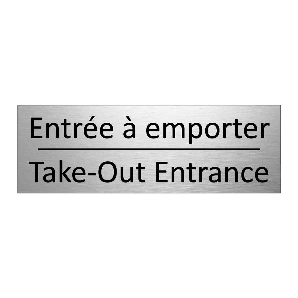 Entrée à emporter - Take-Out Entrance