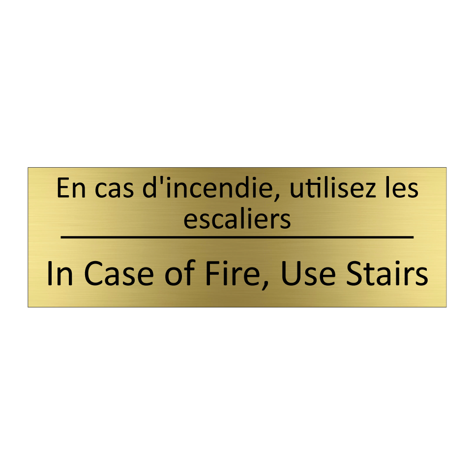 En cas d'incendie, utilisez les  /.../ - In Case of Fire, Use Stairs