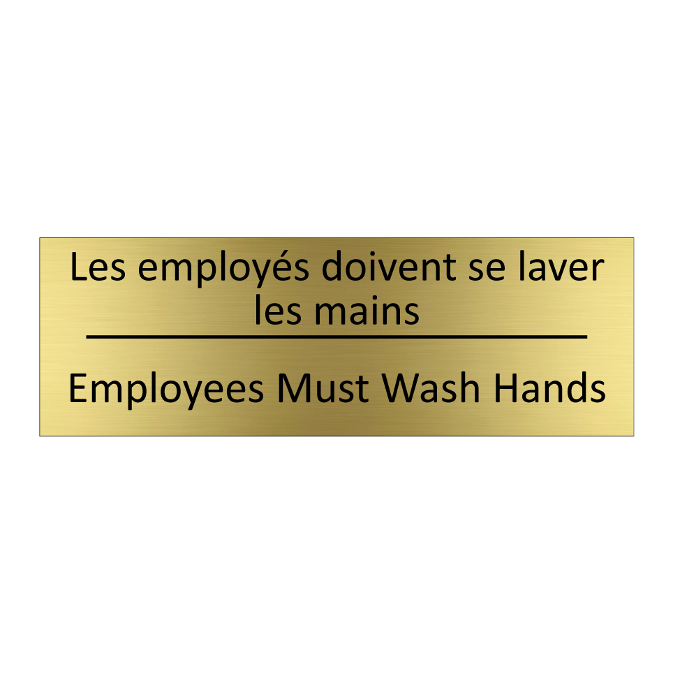Les employés doivent se laver  /.../ - Employees Must Wash Hands