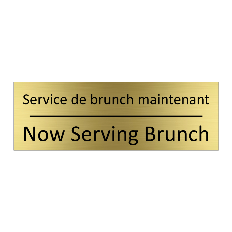 Service de brunch maintenant - Now Serving Brunch