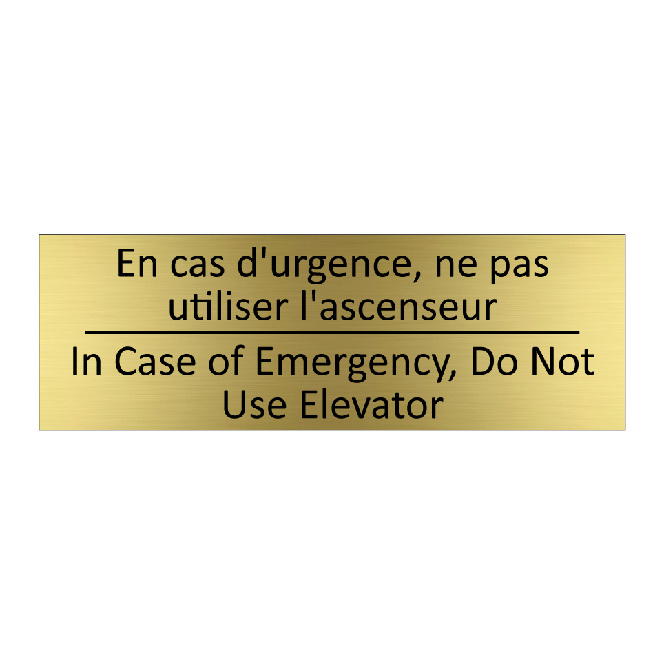 En cas d'urgence, ne pas utiliser  /.../ - In Case of Emergency, Do Not Use  /.../