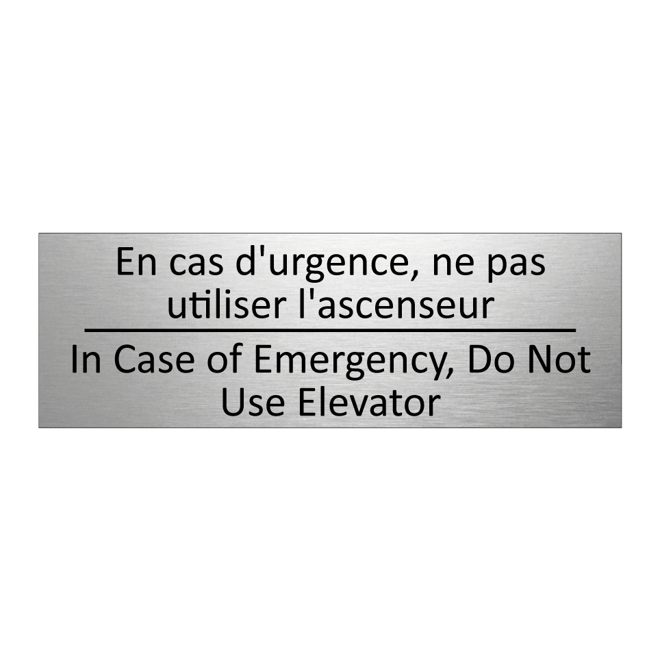 En cas d'urgence, ne pas utiliser  /.../ - In Case of Emergency, Do Not Use  /.../