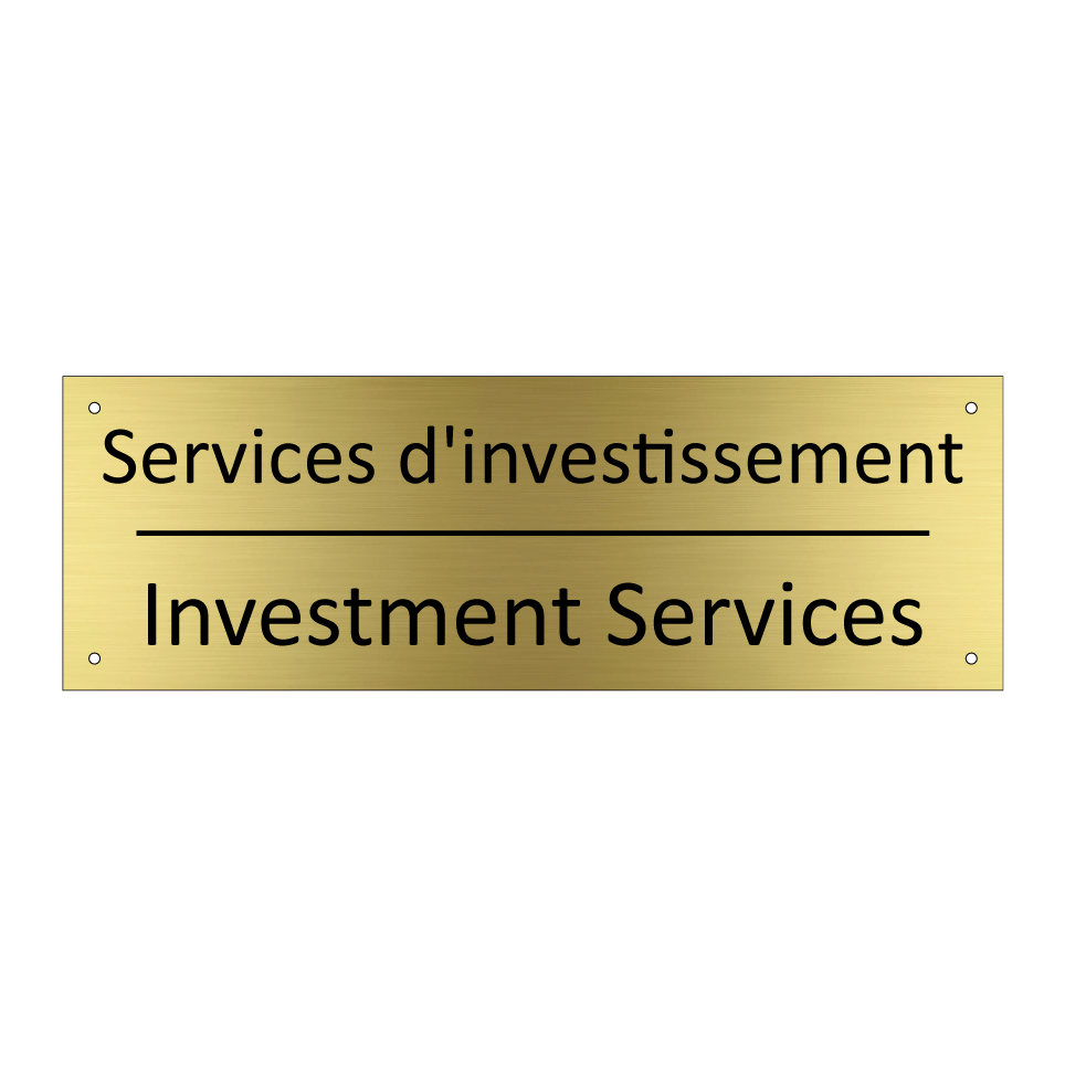 Services d'investissement - Investment Services