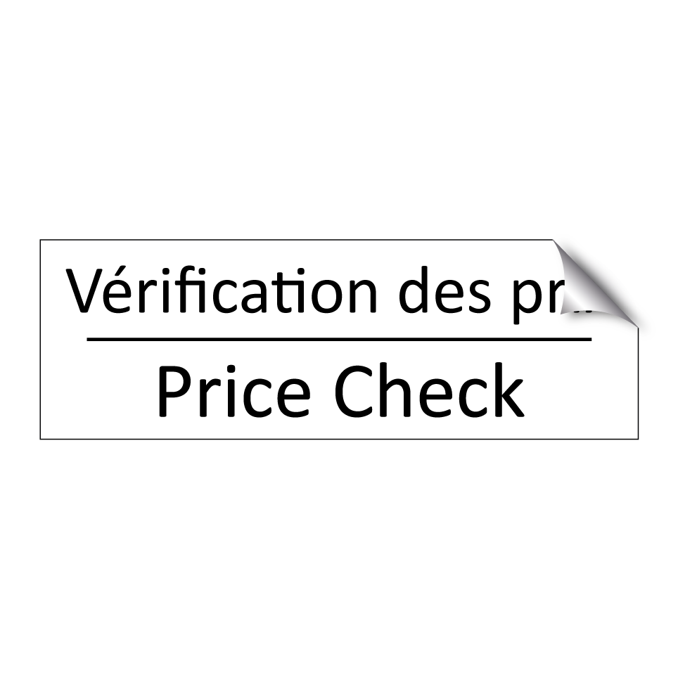 Vérification des prix - Price Check