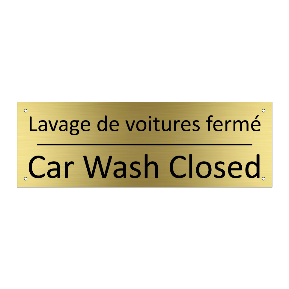 Lavage de voitures fermé - Car Wash Closed