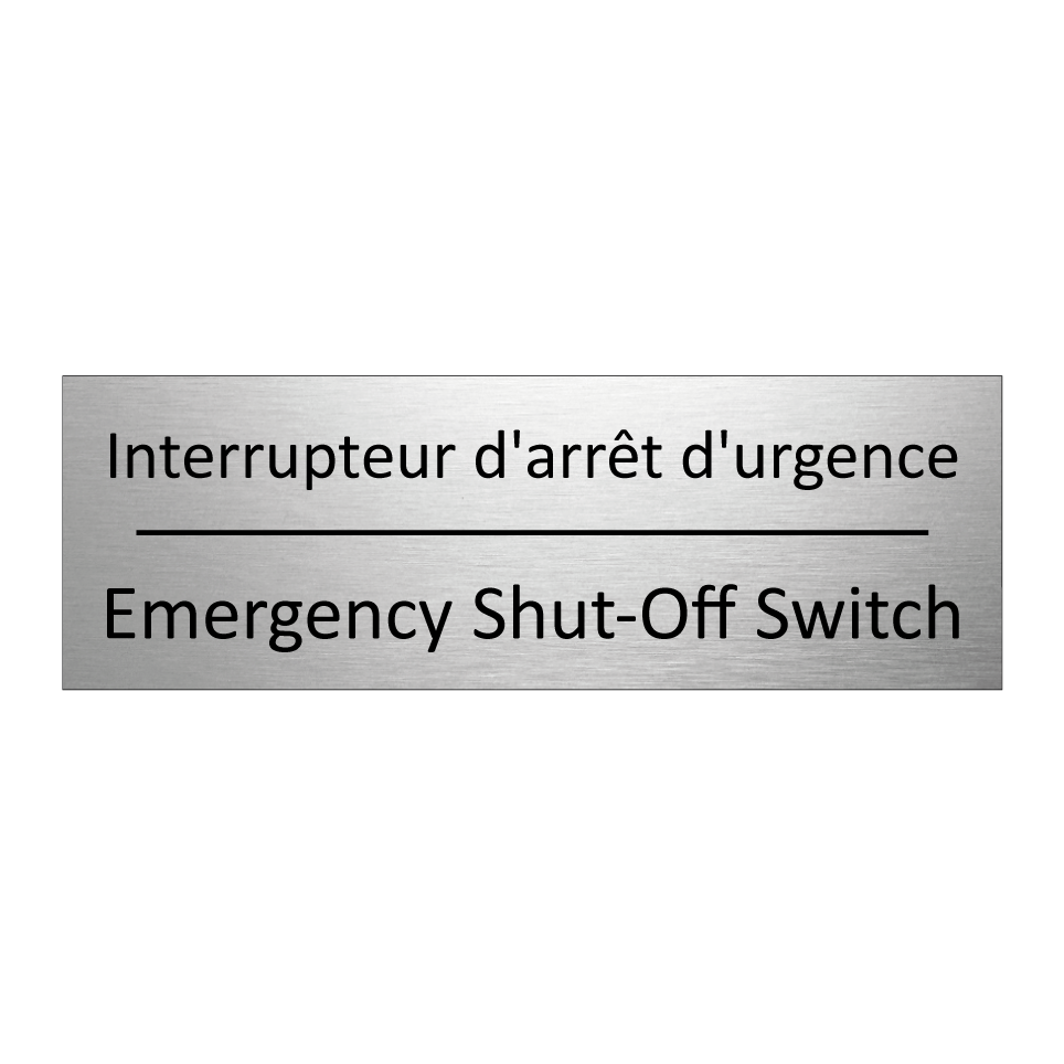 Interrupteur d'arrêt d'urgence - Emergency Shut-Off Switch