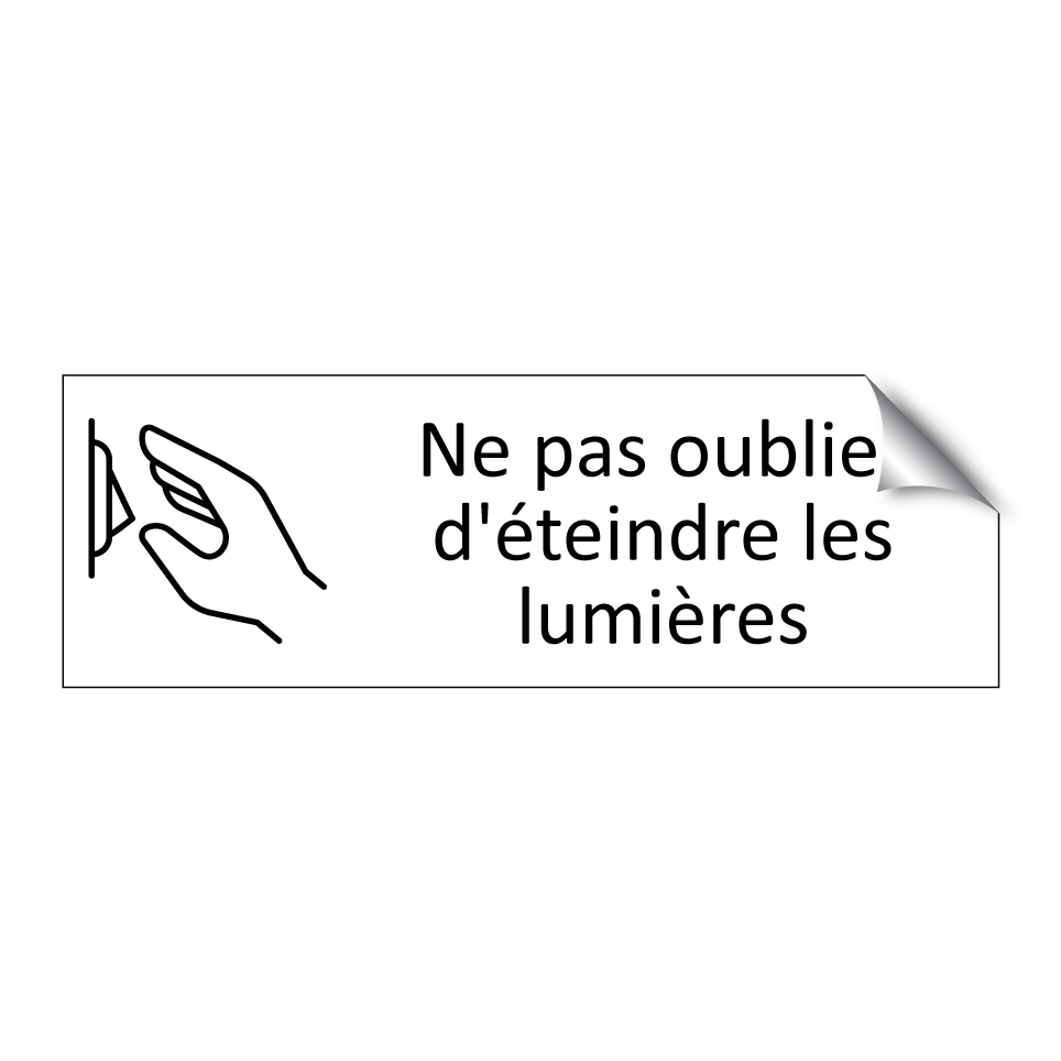 Ne pas oublier d'éteindre les lumières