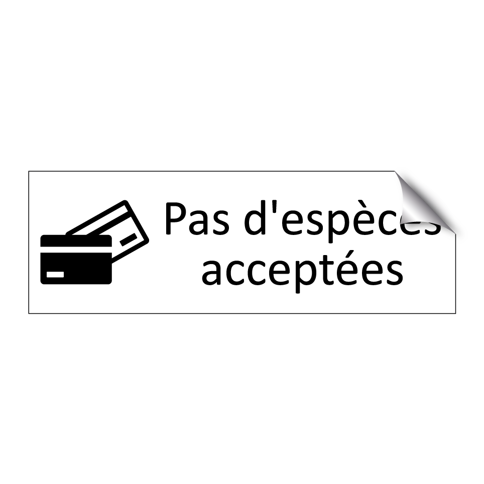 Pas d'espèces acceptées