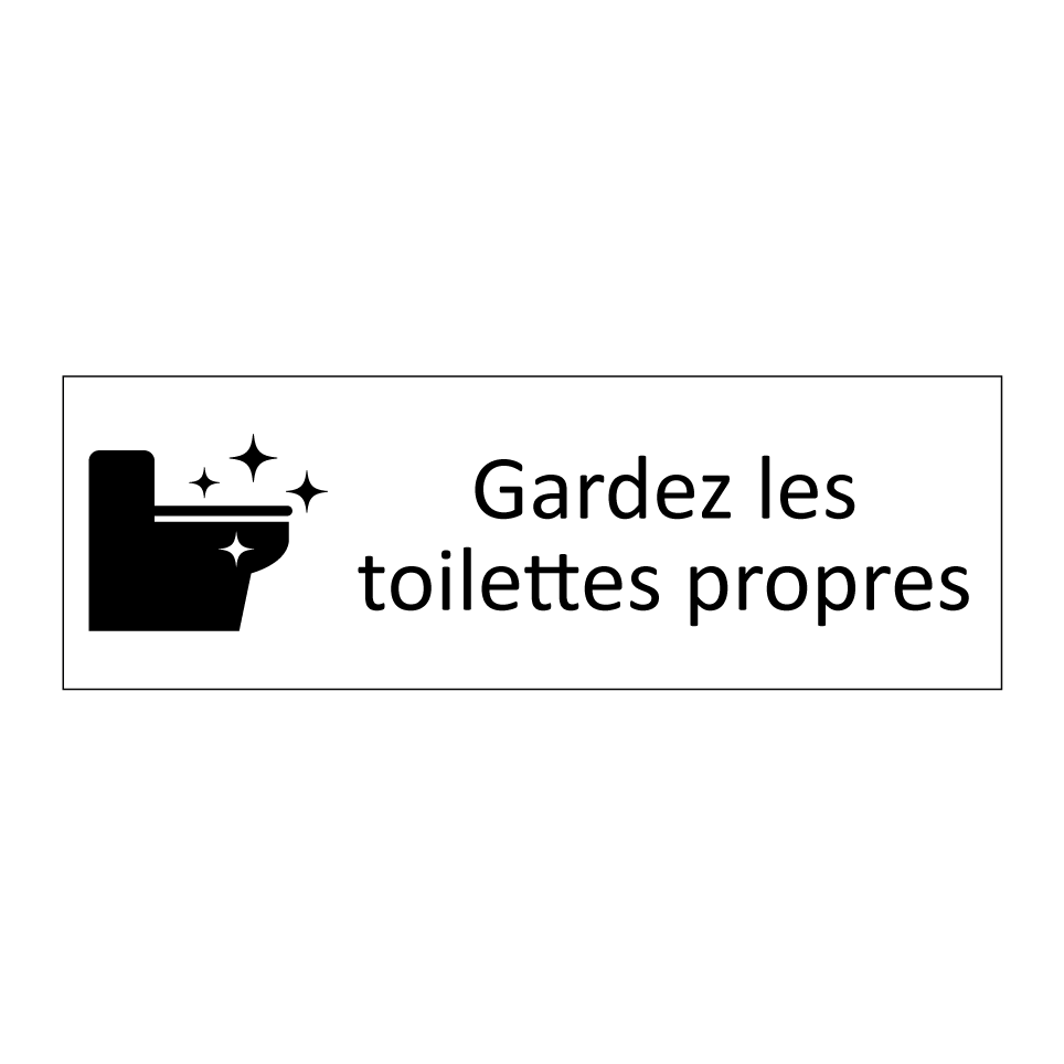 Gardez les toilettes propres