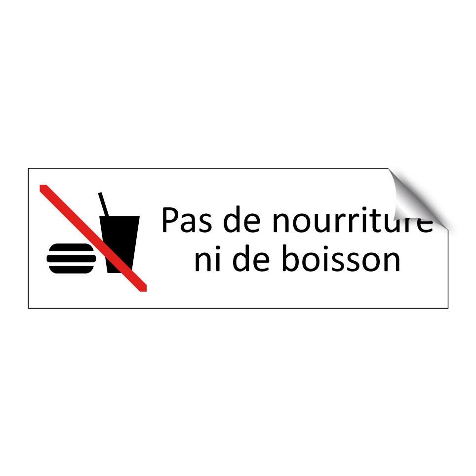 Pas de nourriture ni de boisson