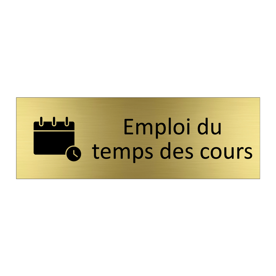 Emploi du temps des cours