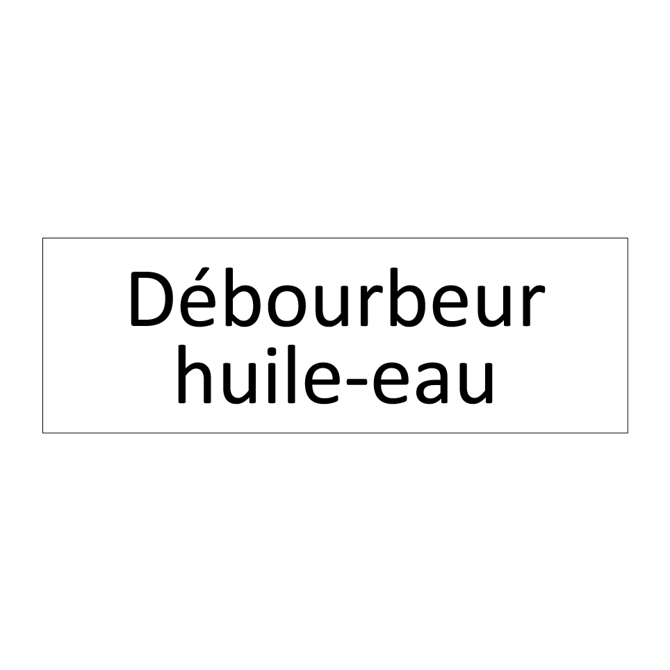 Débourbeur huile-eau