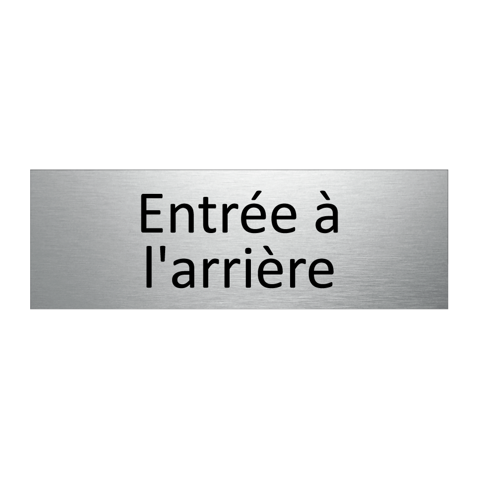 Entrée à l'arrière